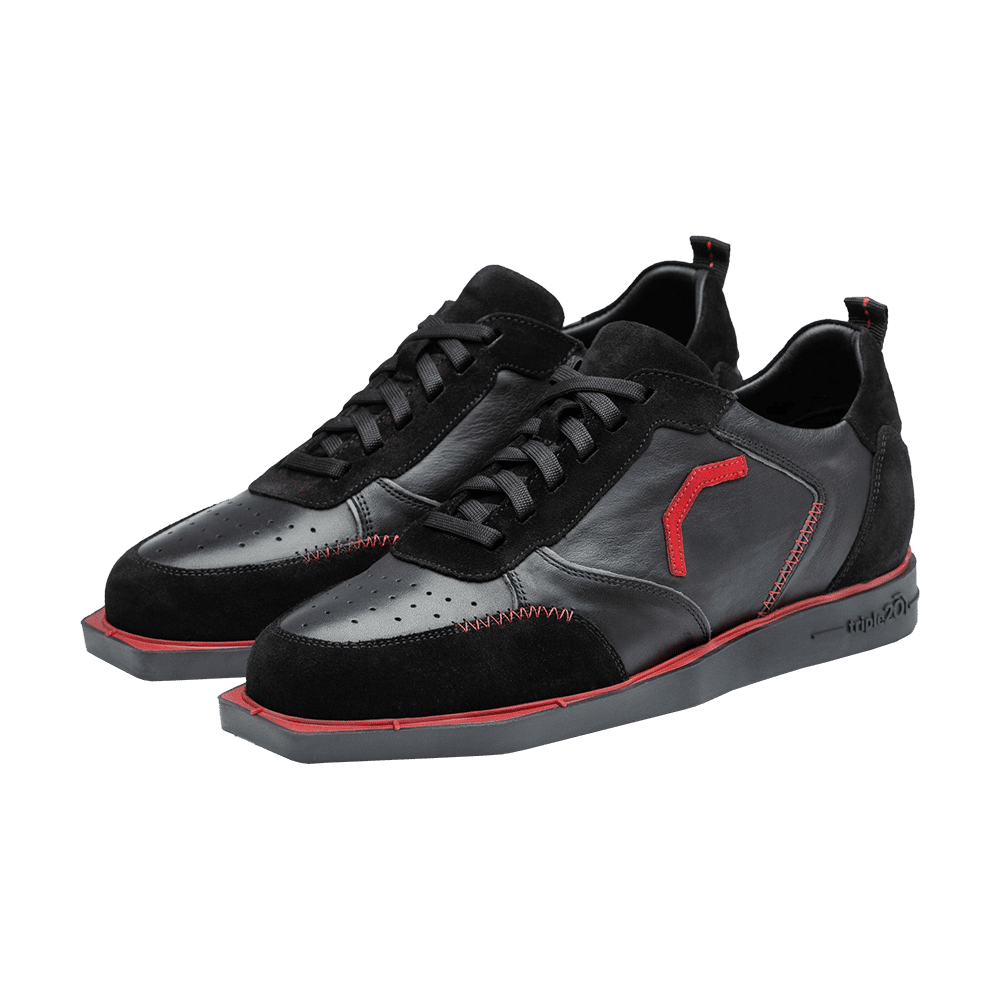 Triple20 Dartschuhe Leder - Schwarz Rot