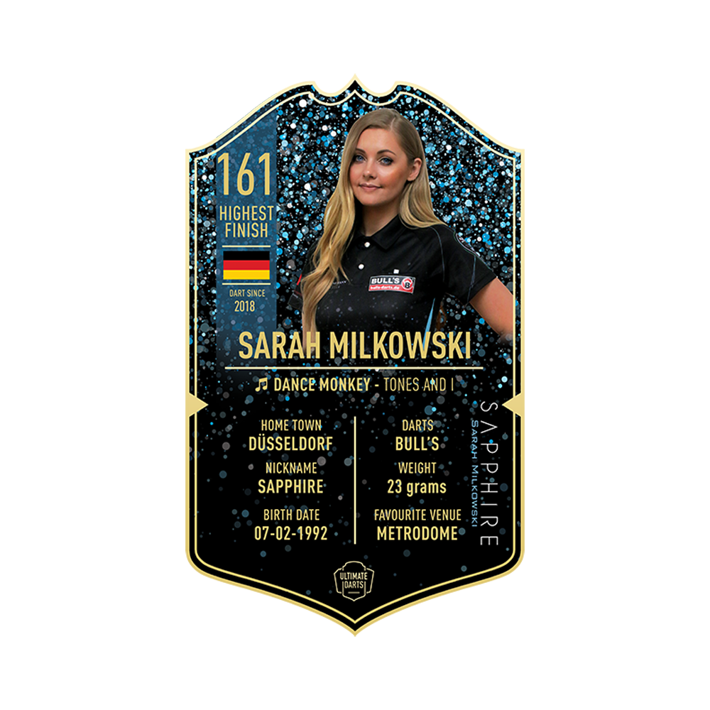 Ultimate Darts Card - Sarah Milkowski